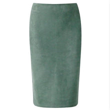 Load image into Gallery viewer, Neophil 2020 Summer Women Suede Midi Pencil Skirt High Waist Gray Pink XXL Sexy Style Stretch Wrap Ladies Office Work Saia S1009 - UK Fashion Market