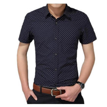 Load image into Gallery viewer, Men's Shirt New Fashion Cotton Men Social Shirt Mens Short Sleeve Shirts Man Polka Dot Casual Plus Size 5XL - UK Fashion Market