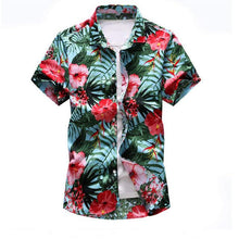 Load image into Gallery viewer, Shirt Men 2019 Summer New Short Sleeve Hawaiian Shirt Mens Casual Button Down Dress Shirts for Holiday Chemise 7XL - UK Fashion Market