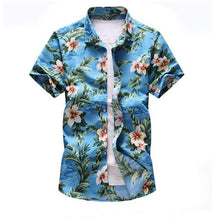 Load image into Gallery viewer, Shirt Men 2019 Summer New Short Sleeve Hawaiian Shirt Mens Casual Button Down Dress Shirts for Holiday Chemise 7XL - UK Fashion Market