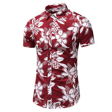Load image into Gallery viewer, Summer New Arrival Shirts Men 2020 Fashion Print Short Sleeve Hawaiian Shirt Male Casual Flower Slim Fit Beach Shirts Plus M-7XL - UK Fashion Market