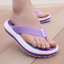 Load image into Gallery viewer, POLALI 2020 Summer Slippers Women Casual Massage Durable Flip Flops Beach Sandals Female Wedge Shoes Striped Lady Room Slippers - UK Fashion Market