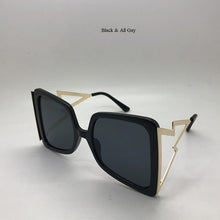 Load image into Gallery viewer, Hollow Oversize Square Sunglasses For Women 2020 New Fashion Bow Shape Bee Sun Glasses Female Gradient Black Pink Big Shades - UK Fashion Market