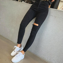 Load image into Gallery viewer, Women Skinny Pants Black Jeans