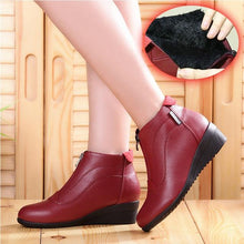 Load image into Gallery viewer, Winter Boots Women 2019 Women Snow Boots Wedge Heels Winter Shoes Women Warm Fur Casual Shoes Zip Women's Shoes Botas Mujer - UK Fashion Market