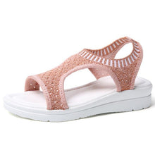 Load image into Gallery viewer, Women Sandals 2019 New Female Shoes Woman Summer Wedge Comfortable Sandals Ladies Slip-on Flat Sandals Women Sandalias - UK Fashion Market
