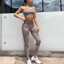 Load image into Gallery viewer, 2 Piece Yoga Set Sports Bra and Leggings Jogging Women Gym Set Clothes Seamless Workout Sports Tights Women Fitness Sports Suit - UK Fashion Market