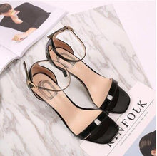 Load image into Gallery viewer, ORATEE Fashion Ankle Strap Women Casual Sandals Open Toe Summer High Heel Shoes Buckle Ladies Office Work Sandalias Shoes - UK Fashion Market