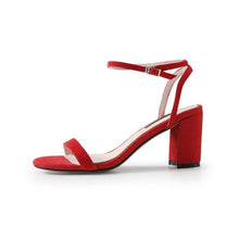 Load image into Gallery viewer, ORATEE Fashion Ankle Strap Women Casual Sandals Open Toe Summer High Heel Shoes Buckle Ladies Office Work Sandalias Shoes - UK Fashion Market