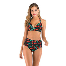 Load image into Gallery viewer, 2020 new swimsuit multi color sexy solid color printing high waist split Swimsuit Bikini suit women's Beach swimsuit - UK Fashion Market