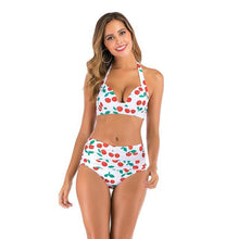 Load image into Gallery viewer, 2020 new swimsuit multi color sexy solid color printing high waist split Swimsuit Bikini suit women's Beach swimsuit - UK Fashion Market