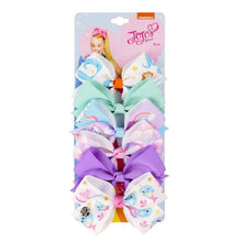 Load image into Gallery viewer, 6 Pieces/Set JoJo Bows Jojo Siwa Rainbow Printed Knot Ribbon Bow For Girls Handmade Boutique Hair Clip Children Hair Accessories - UK Fashion Market