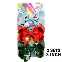 Load image into Gallery viewer, 6 Pieces/Set JoJo Bows Jojo Siwa Rainbow Printed Knot Ribbon Bow For Girls Handmade Boutique Hair Clip Children Hair Accessories - UK Fashion Market