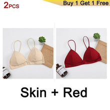 Load image into Gallery viewer, GUMPRUN Seamless Soft Bras for Women Thin Strap Wireless Push Up Bra Backless Comfort Underwear Bralette Sexy Lingerie - UK Fashion Market