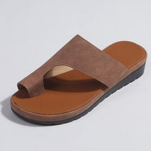 Load image into Gallery viewer, Women PU Leather Shoes Comfy Platform Flat Sole Ladies Casual Soft Big Toe Foot Correction Sandal Orthopedic Bunion Corrector - UK Fashion Market