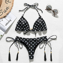 Load image into Gallery viewer, Brazilian bikini thong 2020 Leaves print bathing suit Tassel swimwear women Sexy swimsuit female Push up bathers new biquinis - UK Fashion Market