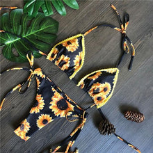 Load image into Gallery viewer, Brazilian bikini thong 2020 Leaves print bathing suit Tassel swimwear women Sexy swimsuit female Push up bathers new biquinis - UK Fashion Market