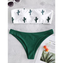 Load image into Gallery viewer, Bikinx Bandeau swimwear women push up swimsuit female Cactus Print micro bikini 2020 sexy bathing suit beach bathers Biquini new - UK Fashion Market