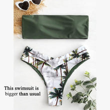 Load image into Gallery viewer, Bikinx Bandeau swimwear women push up swimsuit female Cactus Print micro bikini 2020 sexy bathing suit beach bathers Biquini new - UK Fashion Market