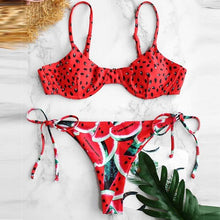 Load image into Gallery viewer, Bikinx Bandeau swimwear women push up swimsuit female Cactus Print micro bikini 2020 sexy bathing suit beach bathers Biquini new - UK Fashion Market