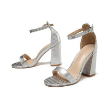 Load image into Gallery viewer, High Quality 2019 PVC Clear Transparent Strappy Buckle Sandals Women Sandals Shoes Celebrity Wearing Simple Style High Heels - UK Fashion Market