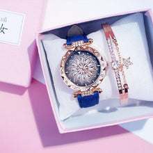 Load image into Gallery viewer, Women Watches Set Starry Sky Ladies Bracelet Watch Casual Leather Sports Quartz Wristwatch Clock Relogio Feminino - UK Fashion Market