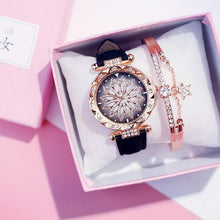 Load image into Gallery viewer, Women Watches Set Starry Sky Ladies Bracelet Watch Casual Leather Sports Quartz Wristwatch Clock Relogio Feminino - UK Fashion Market