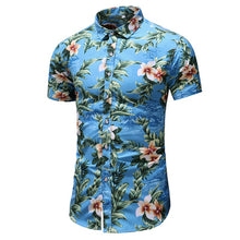 Load image into Gallery viewer, Summer New Arrival Shirts Men 2020 Fashion Print Short Sleeve Hawaiian Shirt Male Casual Flower Slim Fit Beach Shirts Plus M-7XL - UK Fashion Market