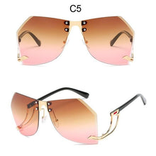Load image into Gallery viewer, 2020 New Irregular Rimless Sunglasses Women Brand Designer Alloy Frame Oversize Gradient Sun Glasses Fashion Female Clear Shades - UK Fashion Market