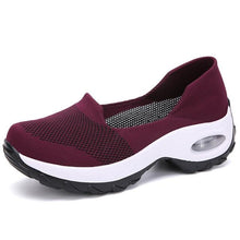 Load image into Gallery viewer, EOFK Women Sneakers Slip-On Spring Summer Cushioning Sports Shoes for Female Wine Red Comfortable Women's Loafers Flats - UK Fashion Market
