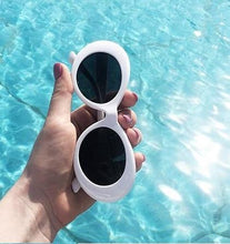 Load image into Gallery viewer, 2019 goggle Kurt Cobain glasses oval sunglasses ladies trendy 2018 hot Vintage retro sunglasses Women's white black eyewear UV - UK Fashion Market