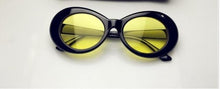 Load image into Gallery viewer, 2019 goggle Kurt Cobain glasses oval sunglasses ladies trendy 2018 hot Vintage retro sunglasses Women's white black eyewear UV - UK Fashion Market