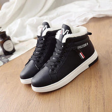 Load image into Gallery viewer, Winter Boots Women Ankle Boots Warm PU Plush Winter Woman Shoes Sneakers Flats Lace Up Ladies Shoes Women Short Snow Boots - UK Fashion Market