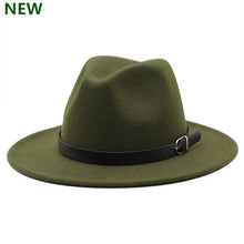 Load image into Gallery viewer, free shipping 2020 new Fashion men fedoras women's fashion jazz hat summer spring black woolen blend cap outdoor casual hat X XL - UK Fashion Market