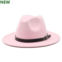 Load image into Gallery viewer, free shipping 2020 new Fashion men fedoras women's fashion jazz hat summer spring black woolen blend cap outdoor casual hat X XL - UK Fashion Market