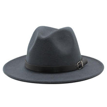 Load image into Gallery viewer, free shipping 2020 new Fashion men fedoras women's fashion jazz hat summer spring black woolen blend cap outdoor casual hat X XL - UK Fashion Market