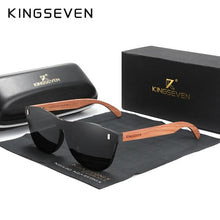 Load image into Gallery viewer, KINGSEVEN Women's Glasses Natural Bubinga Wooden Sunglasses Men Polarized Fashion Sun Glasses Original Wood Oculos de sol - UK Fashion Market