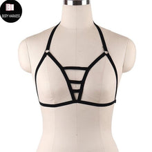 Load image into Gallery viewer, Women Sexy Crop Top Bondage Harness Fetish Elastic Cage Bra Rave Wear Body Harnesses Lingerie Sexy Pastel Goth Suspender Bralett - UK Fashion Market