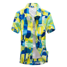 Load image into Gallery viewer, Mens Hawaiian Shirt Male Casual camisa masculina Printed Beach Shirts Short Sleeve brand clothing Free Shipping Asian Size 5XL - UK Fashion Market