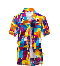 Load image into Gallery viewer, Mens Hawaiian Shirt Male Casual camisa masculina Printed Beach Shirts Short Sleeve brand clothing Free Shipping Asian Size 5XL - UK Fashion Market