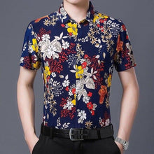 Load image into Gallery viewer, 2020 Men's Hawaiian Shirt Short Sleeve Mens Dress Shirts Slim Fit Camisa Masculina Summer Hawaii Casual Male Flower Print Shirt - UK Fashion Market