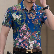 Load image into Gallery viewer, 2020 Men's Hawaiian Shirt Short Sleeve Mens Dress Shirts Slim Fit Camisa Masculina Summer Hawaii Casual Male Flower Print Shirt - UK Fashion Market