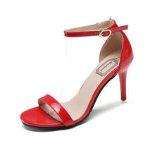 Load image into Gallery viewer, ORATEE Fashion Ankle Strap Women Casual Sandals Open Toe Summer High Heel Shoes Buckle Ladies Office Work Sandalias Shoes - UK Fashion Market