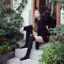 Load image into Gallery viewer, SHANTA Women Sock Boots 2019 New Stretch Fabric Shoes Slip On Over the Knee Boots Women Pumps Boots For Womens - UK Fashion Market
