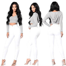 Load image into Gallery viewer, High Waist Stretch Slim Jeans - UK Fashion Market

