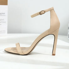 Load image into Gallery viewer, 2020 Women 10 8 6cm High Heels Sandals Lady Fetish Stripper Plus Size 33-43 Strappy Shoes Stripper Stiletto Low Heels Nude Pumps - UK Fashion Market
