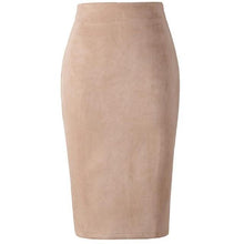 Load image into Gallery viewer, Neophil 2020 Summer Women Suede Midi Pencil Skirt High Waist Gray Pink XXL Sexy Style Stretch Wrap Ladies Office Work Saia S1009 - UK Fashion Market
