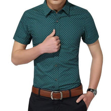 Load image into Gallery viewer, Men's Shirt New Fashion Cotton Men Social Shirt Mens Short Sleeve Shirts Man Polka Dot Casual Plus Size 5XL - UK Fashion Market
