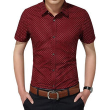 Load image into Gallery viewer, Men's Shirt New Fashion Cotton Men Social Shirt Mens Short Sleeve Shirts Man Polka Dot Casual Plus Size 5XL - UK Fashion Market
