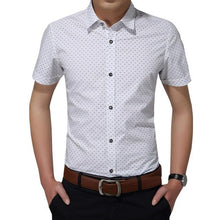 Load image into Gallery viewer, Men's Shirt New Fashion Cotton Men Social Shirt Mens Short Sleeve Shirts Man Polka Dot Casual Plus Size 5XL - UK Fashion Market
